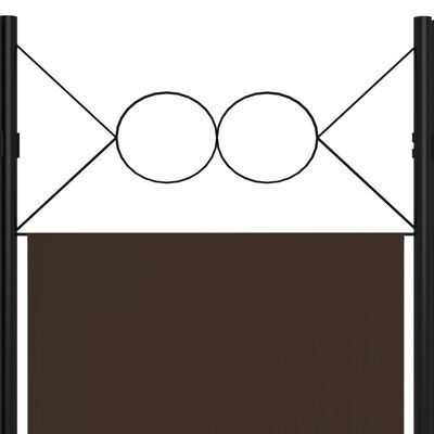vidaXL 5 paneeliga ruumijagaja, pruun, 200 x 180 cm
