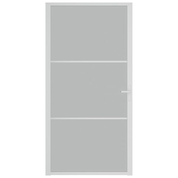 vidaXL siseuks, 102,5 x 201,5 cm, valge, matt klaas ja alumiinium