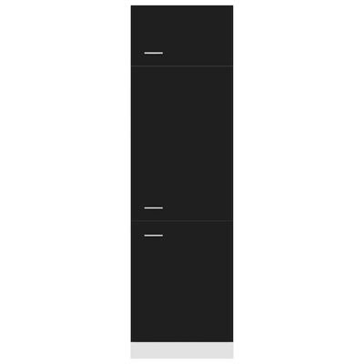 vidaXL külmikukapp, must, 60 x 57 x 207 cm, puitlaastplaat