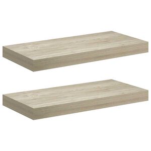 vidaXL seinariiulid, 2 tk, tammev&auml;rvi, 50 x 23 x 3,8 cm MDF