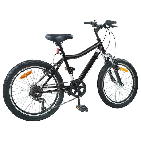 vidaXL Laste Bike 20 Tolli 6-Speed vanuses 6-11 aastat Must