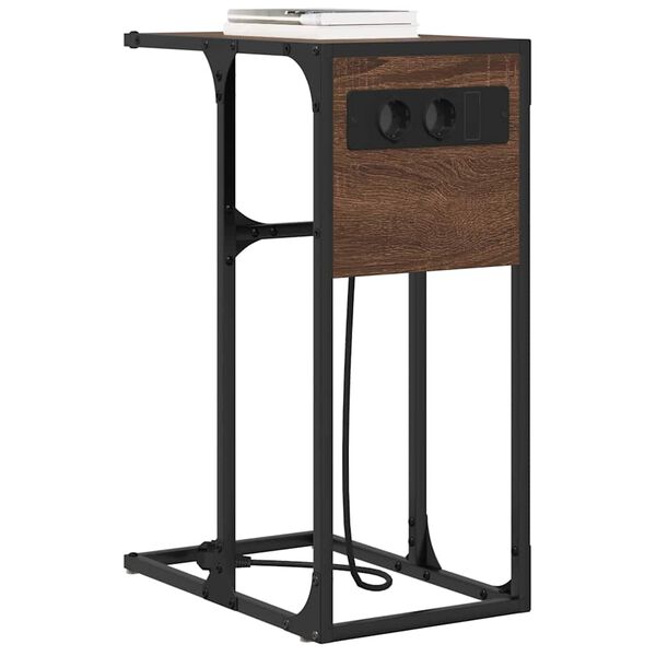 vidaXL &Ouml;&ouml;lambi kapp Pruun tamme 41,5 x 26 x 60,5 cm Tehispuit