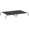 vidaXL k&otilde;rgendatud koeravoodi must 150x90x20 cm Oxfordi kangas teras