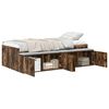 vidaXL Voodi raam sahtliga Suitsetatud tamm 90 x 190 cm Tehispuit