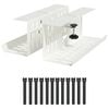 vidaXL Kabli haldamise tray laua all 2 tk Valge 35 x 12 x 13 cm Teras