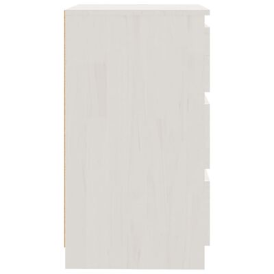 vidaXL öökapp, valge, 60 x 36 x 64 cm, männipuit