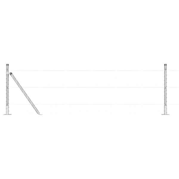 vidaXL Aiapost 13 pcs Hõbedane Teras