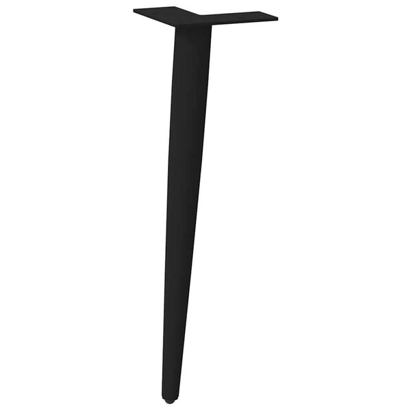 vidaXL kohvilaua jalad, koonusekujulised, 4 tk, mustad, 42–43 cm, terasest