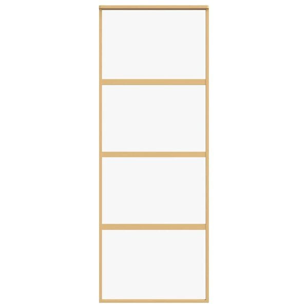 vidaXL liuguks, kuldne, 76x205 cm, l&auml;bipaistev ESG-klaas ja alumiinium