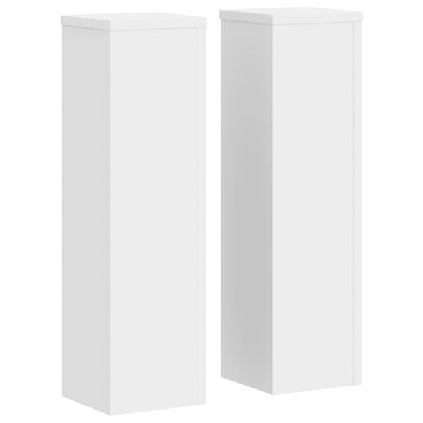 vidaXL taimealused 2 tk, valge, 17x17x60 cm, tehispuit
