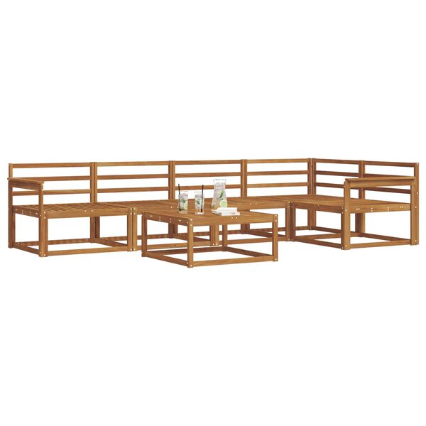 vidaXL V&auml;li diivanikomplekt 6 pcs Neutraalne Tugev akatsiapuu