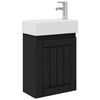 vidaXL Vannitoa vanity &uuml;ksus koos segistiga Must 45,5 x 25,5 x 84 cm