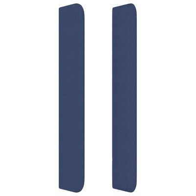 vidaXL voodipeats servadega, sinine, 183x16x118/128 cm, kangas