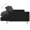 vidaXL 2-kohaline diivanvoodi jalapingiga, must, kangas