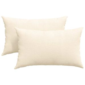 vidaXL Diivanipadjad 2 pcs cream 50 x 30 cm Korter kangas