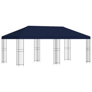 vidaXL Aia gazebos 6 x 3 m Sinine Pol&uuml;ester ja teras 190 gsm