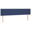 vidaXL voodipeats servadega, sinine, 203x16x78/88 cm, kangas