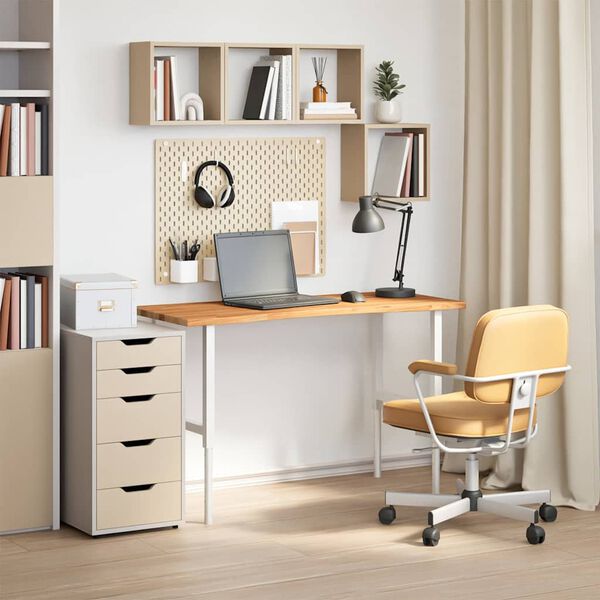 vidaXL lauaplaat, helepruun, 120x50x2,5 cm, toekas tammepuit ristk&uuml;lik