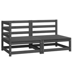 vidaXL 2-osaline aiamööbli komplekt, hall, männipuit