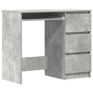 vidaXL kirjutuslaud, betoonhall, 90 x 45 x 76 cm, tehispuit