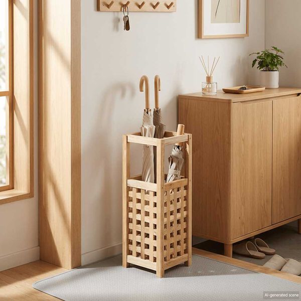 vidaXL vihmavarjuhoidja p&auml;hklipuit 18 x 18 x 50 cm