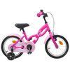 vidaXL Laste Bike 14 Tolli 3-5 Aastat Tumepink