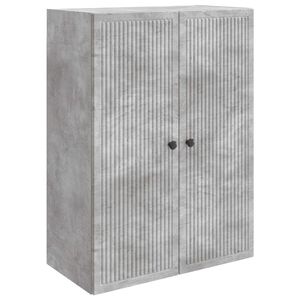 vidaXL Seinale kinnitatav kapp Betoonhall 66 x 34,5 x 90 cm Tehispuit