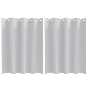 vidaXL Kardinad r&otilde;ngastega 2 pcs Kahvatu Hall 140 x 140 cm Pol&uuml;ester