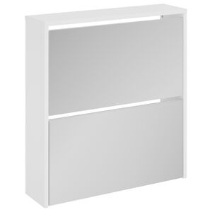 vidaXL 2 sahtliga kingakapp peegliga, k&otilde;rgl&auml;ikega valge 63x17x67 cm