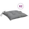 vidaXL tooli istmepadjad 2 tk, hall, 50 x 50 x 7 cm, oxford-kangas