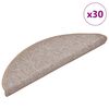 vidaXL trepimatid 30 tk 56 x 17 x 3 cm helepruunid poolringikujulised