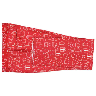 vidaXL 2-osaline meeste jõuluülikond koos lipsuga, suurus 48, punane