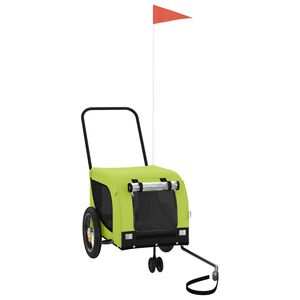 vidaXL lemmiklooma ratta järelkäru, roheline, must, oxford kangas/raud