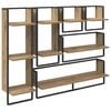 vidaXL Seinariiulikomplekt Seinale kinnitav 6 pcs K&auml;sit&ouml;&ouml;puu Tehispuit