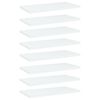vidaXL riiuliplaadid 8 tk, valge, 40x20x1,5 cm, tehispuit