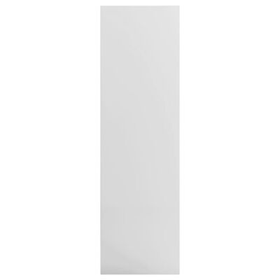 vidaXL raamaturiiul kõrgläikega valge 97,5x29,5x100 cm, puitlaastplaat
