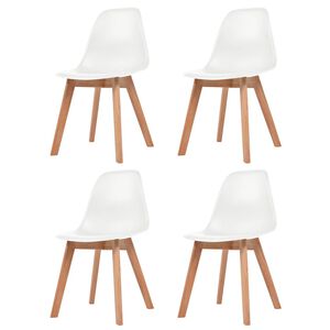 vidaXL s&ouml;&ouml;gitoolid 4 tk, valge, plast