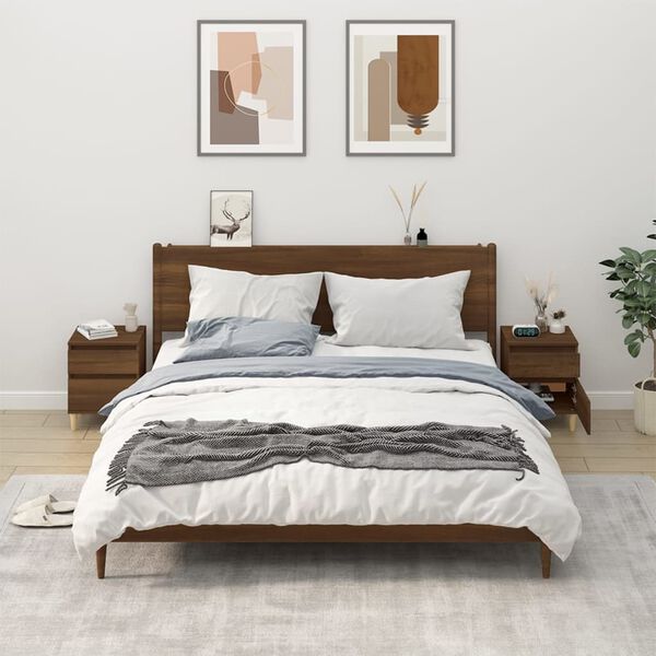 vidaXL öökapid 2 tk, pruun tamm, 40 x 35 x 50 cm