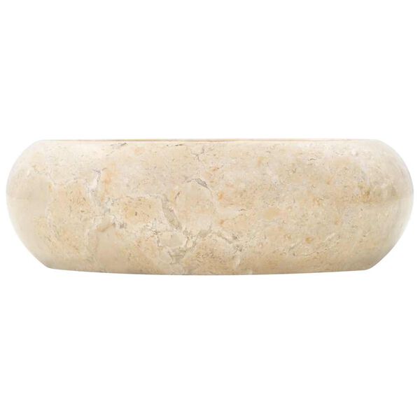 vidaXL valamu 40 x 12 cm, marmor, kreemjas