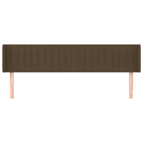 vidaXL voodipeats servadega, tumepruun, 183x16x78/88 cm, kangas