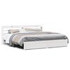 vidaXL voodiraam peatsiga ilma madratsita Valge 180x200 cm