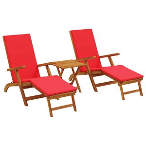 vidaXL L&ouml;&ouml;gikindel ja kokkuklapitav p&auml;ikesetool 3 pcs Punane