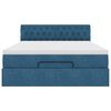 vidaXL ottomani voodi madratsiga, tumesinine, 140x190cm, samet