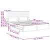 vidaXL Laos voodi peaga Suitsetatud tamm 160 x 200 cm Tehispuit