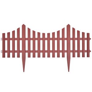 vidaXL 17 tk murupiirded 10 m, pruun