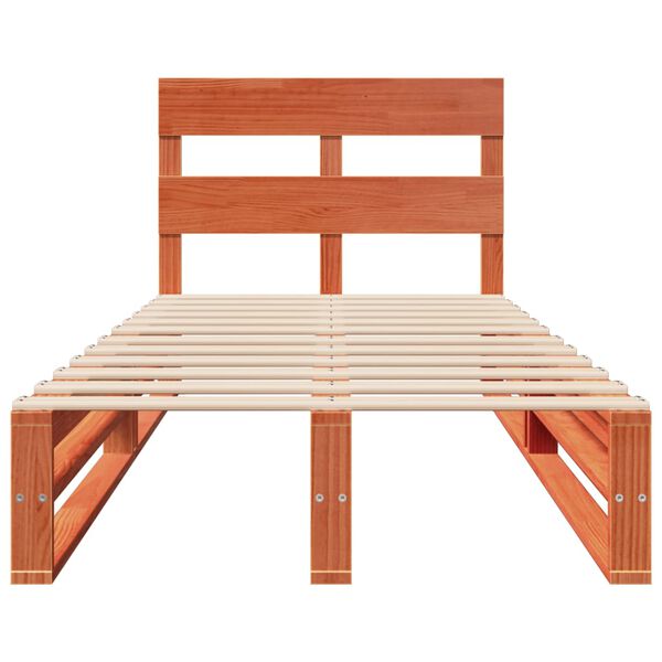 vidaXL voodiraam ilma madratsita, vahapruun, 90 x 200 cm, m&auml;nnipuit