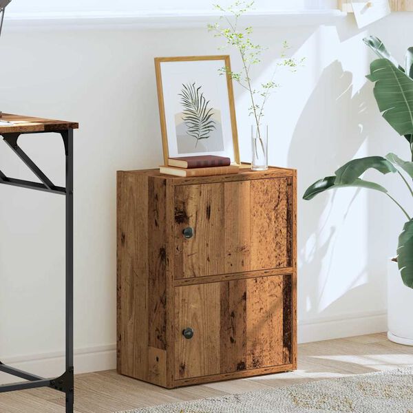 vidaXL raamatualus, vana puit, 40x24x52 cm, tehispuit