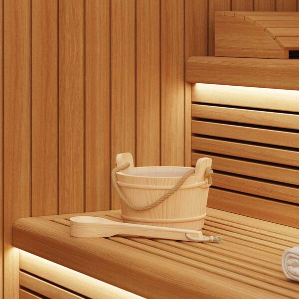vidaXL Sauna &Auml;mp&auml;r 2 pcs Pruun Kguni M&auml;nd Puit ja Kanep