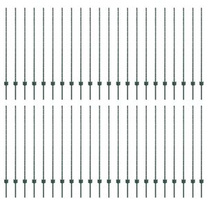 vidaXL Aiapost 44 pcs Roheline 180 cm Teras
