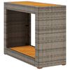 vidaXL aia lisalaud puidust plaadiga, hall, 100x40x75 cm, pol&uuml;rotang